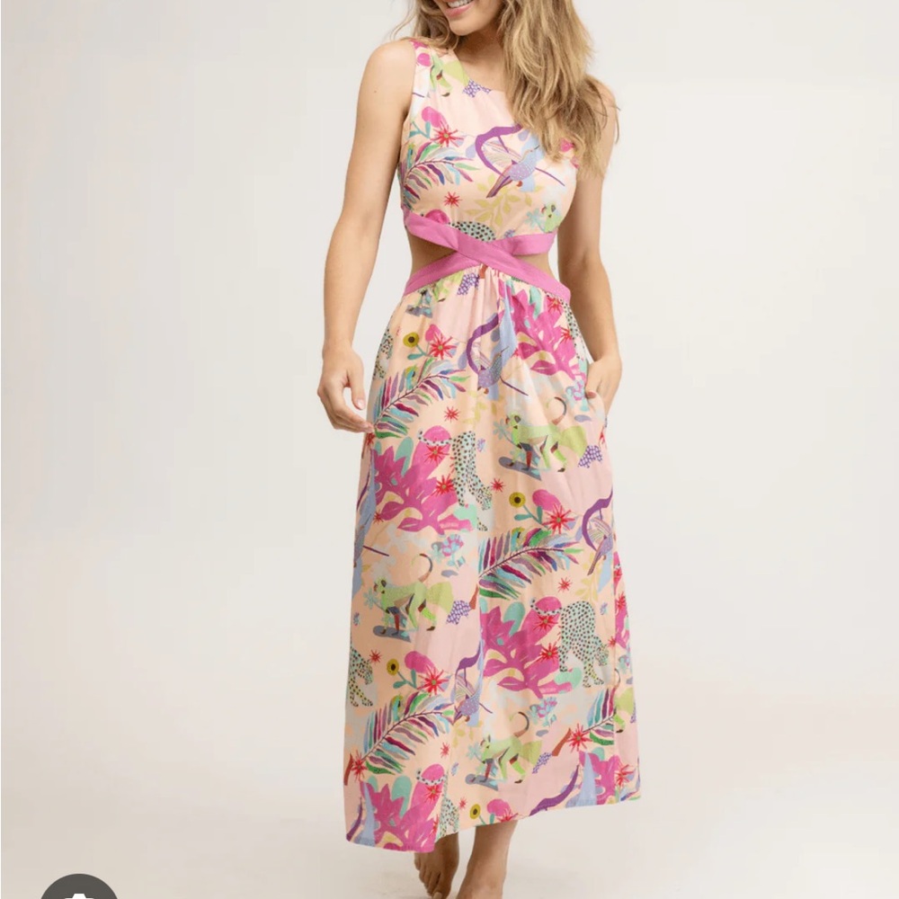 Beau and Ro Ava dress Alice Colin Safari peach